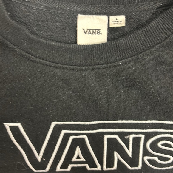 Vans sweat shirt women’s Large crop top. USED - Picture 2 of 3